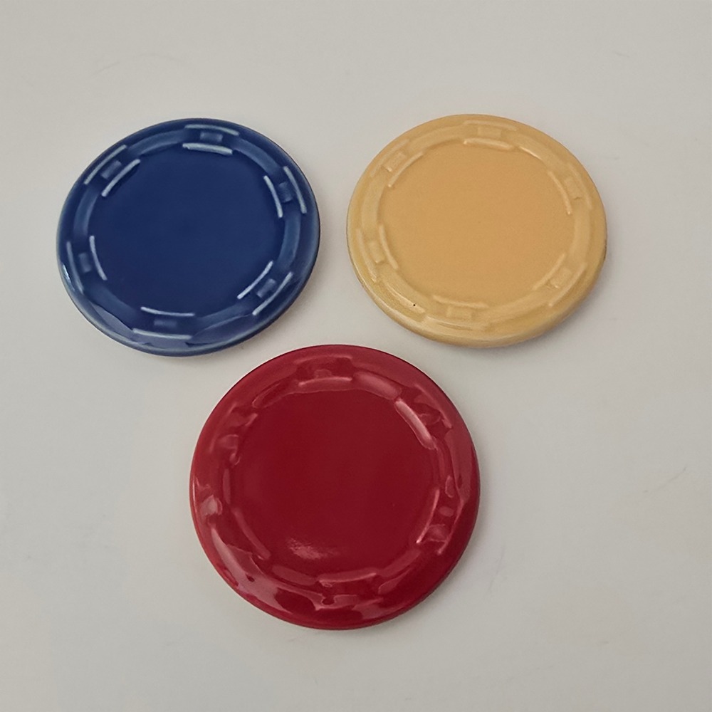 Longaberger Pottery Color Selector Mini Plates Samples Set Homemade Magnets